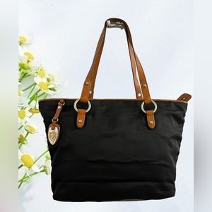 SOLD Polo Ralph Lauren Medium Black Tote Bag Nylon Leather